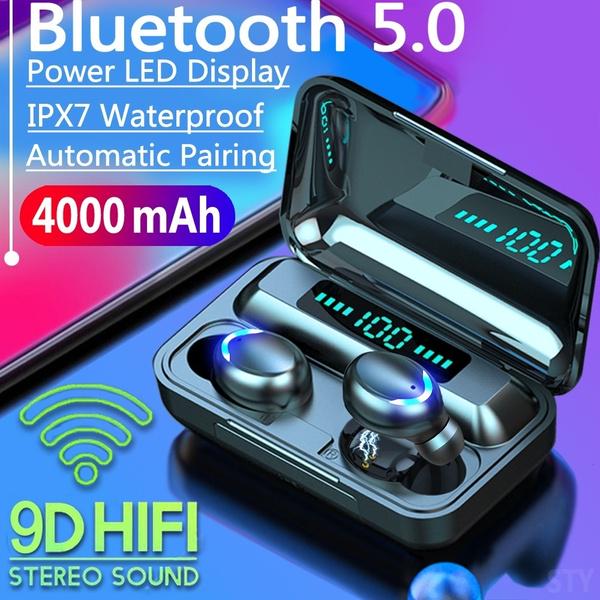2020 9D HiFi Bluetooth 5.0 CVC8.0 Noise Reduction Stereo Wireless TWS Bluetooth Headset LED Display Headset Waterproof Dual Headphones